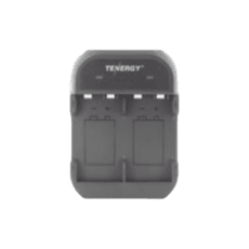Cargador rápido de 2 compartimientos para baterías Ni-MH; Aplicable en baterías de 9 V /color negro