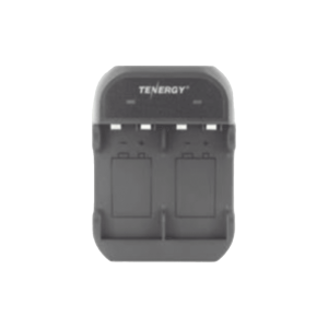 Cargador rápido de 2 compartimientos para baterías Ni-MH; Aplicable en baterías de 9 V /color negro