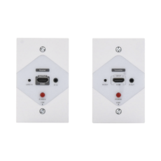 Kit Extensor HDMI en PLACAS DE PARED para distancias de 40 metros / Resolución 1080P @ 60 Hz / Cat 6/6A/ 7 / HDR/ Cero Latencia / Soporta Control Remoto / Placa de pared de 2.74 x 4.49” (tamaño estándar de EE.UU.).