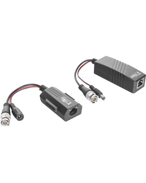 Kit de transceptores activos TURBO HD. Convierte 36/24 Vcc a 12 Vcc regulados, a través de cable  UTP Cat5e / 6. Transmision de 200 m (Revisar tabla de resoluciones )