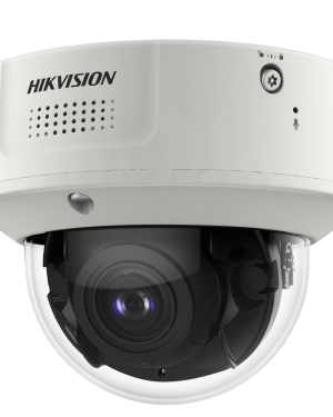 Domo IP 8 Megapixel / Lente Mot. 2.8 a 12 mm /  DARKFIGHTER / WDR 120 dB / IK10 / 30 mts IR / Conteo Facial / Detección Facial / Interior / PoE / Búsqueda por Atributos / Micrófono Integrado / Micro SD