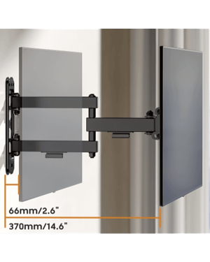Soporte de Pared Articulado para Pantallas o Monitores | Compatibilidad VESA 75×75 – 200×200 / Hasta 43 Pulgadas | Capacidad Máxima de Carga 20 kg | Fabricado en Acero