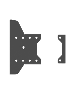 Accesorio_ Placa para Montaje doble de Pantallas Para Exhibicion de Pared a Pared| Dimensiones 225.2 mm x 126.2 mm x 95 mm