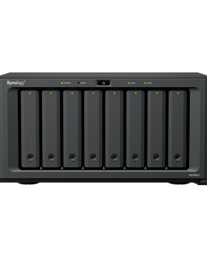 NAS DiskStation DS1825+ | 8 Bahías | AMD Ryzen V1500B | 8 GB DDR4 ECC | Hasta 2,239 MB/s Lectura | 2 Puertos 2.5GbE | Expansión PCIe 3.0 | Compatible con 10GbE y 25GbE | Caché SSD M.2 | Synology DSM.