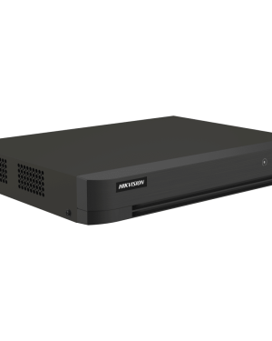 DVR 16 Canales TURBOHD + 16 Canales IP / 8 Megapixel (4K) / Audio Bidireccional / ACUSENSE / Audio Bidireccional / 1 Bahía de Disco Duro / Salida de Video en Full HD / H.265+