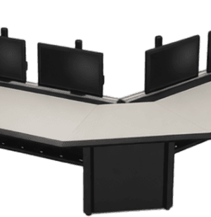 Consola Modular para Centros de Control | Superficie Endurance Plus 32 mm | Sistema Versa-Trak | Gestión Integrada de Cables | Estructura Acero y MDF | Expandible y Reconfigurable | Estructura Base de 48″/ 60″/ 72″