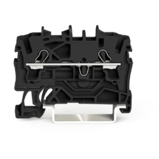 Borna de Paso Serie 2002 / 2 Conductores / Sección 2.5 mm² / Tecnología Push-in CAGE CLAMP® / Aplicaciones Ex e II / Montaje Carril DIN 35x15 y 35x7.5 / Negro / Certificaciones ATEX IECEx UL CSA