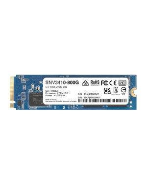 SSD NVMe M.2 SNV3410/3510 | SSD 400GB | Alto Rendimiento 400000 IOPS Lectura | 70000 IOPS Escritura | Resistencia 1022 TBW | Protección de Datos Integral | Análisis de Vida Útil | Diseñada para Sistemas Synology.
