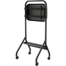 Carro Móvil para Pantalla Plana / 43" a 75"+ Displays / Altura Ajustable 49.8"-65.8" (126.5-167.1 cm) / Capacidad 150 lb (68 kg) / 4 Ruedas Dobles 4" (102 mm) / Gestión de Cableado Interno / Estructura Tubular / Incl