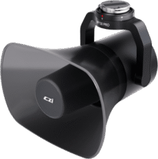 Altavoz de Largo Alcance para Drones, 130 dB de Presión Sonora, Alcance 700 m, Luz de Advertencia Multicolor, Compatible con DJI Matrice M300/M350/M400, Transmisión en Vivo, Reproducción Grabada