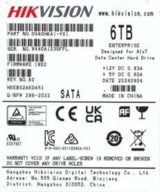 Disco Duro Enterprise para Videovigilancia 6TB / 7200 RPM / SATA 6 Gb/s / Caché 256 MB / Operación 24x7 / Carga de Trabajo 550 TB por Año /