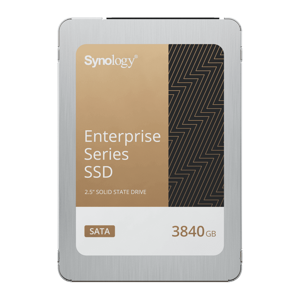 SSD SATA de 2,5" Serie Enterprise | 3840 GB | Alto Rendimiento Estable | Resistencia Empresarial | Protección de Datos Integral | Análisis de Vida Útil | Compatibilidad con Synology DSM | Garantía de 5 Años