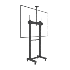 Montaje de Piso Móvil para Pantallas de  65 in a 100 in | vesa 100 x 100 hasta 1000 x 600 | carga maxima soportada 120kg| Fabricado en aluminio y acero