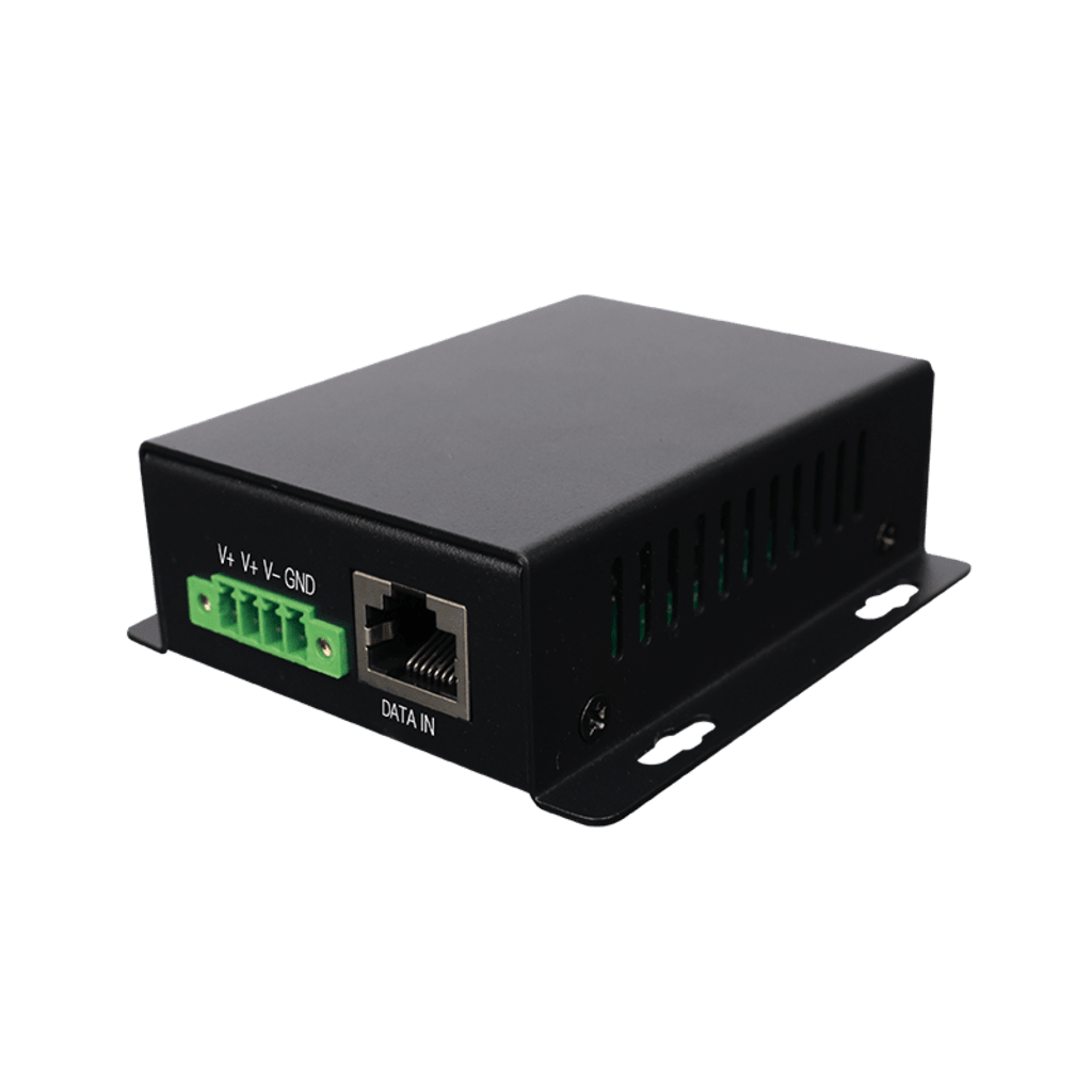 Inyector PoE Industrial / Ideal para Aplicaciones Solares / Entrada 9-32 Vcc / Salida PoE pasivo 24V / Conexión plug and play / Ideales para Enlaces Inalámbricos (Ubiquiti, Cambium, Mimosa, MikroTik)