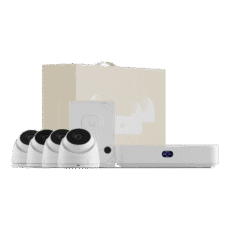 UniFi Protect UNVR Instant Kit – Solución Todo en Uno con NVR Instant, 4 Cámaras G5 Turret Ultra y Disco Duro de 1 TB para una Configuración Rápida y Sencilla