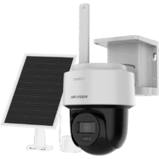 Kit Solar IP All in One / AOV / PT IP 4 Megapixel / Lente 2.8 mm / Panel Solar + Batería de Respaldo de Litio (9000 mAh) / Conexión 4G / Audio de Dos Vías / Dual Light / IP66 / Micro SD