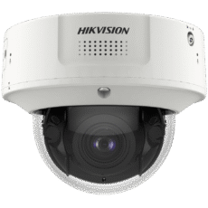 Domo IP 8 Megapixel / Lente Mot. 2.8 a 12 mm /  DARKFIGHTER / WDR 120 dB / IK10 / 30 mts IR / Conteo Facial / Detección Facial / Interior / PoE / Búsqueda por Atributos / Micrófono Integrado / Micro SD