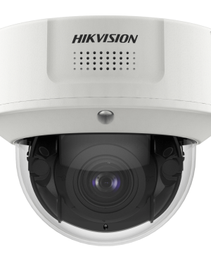 Domo IP 8 Megapixel / Lente Mot. 2.8 a 12 mm /  DARKFIGHTER / WDR 120 dB / IK10 / 30 mts IR / Conteo Facial / Detección Facial / Interior / PoE / Búsqueda por Atributos / Micrófono Integrado / Micro SD