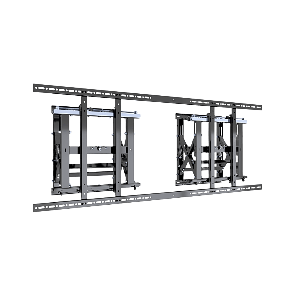 Soporte Estructural Modular para Pantallas | Altura Ajustable de 200 mm a 1600 mm | Ancho 600 mm | Profundidad 134 mm a 300 mm | Diseño Metálico| Compatible con Diferentes Tamaños de Pantallas |Soporta Formato Horizontal y Vertical.