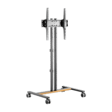 Soporte Móvil para Pantalla | Compatibilidad VESA 200x200 hasta  600x400 / Ruedas con Frenos / Ajuste de Altura y Ángulo / Soporte para TV de hasta 55 Pulgadas / Capacidad de Peso 35 kg