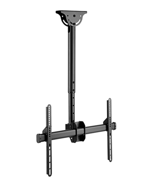Soporte de Techo para Pantallas | Compatibilidad VESA 200×200 a 600×400 | Pantallas Hasta 70 Pulgadas | Capacidad de Carga 50 kg | Inclinación Vertical 0° a -25° | Rotación Horizontal 360° | Ajuste de Nivel ±3°