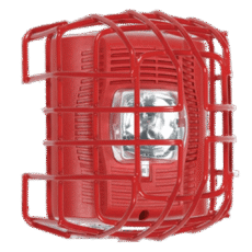 Protector De Rejilla Anti Vandalismo Y Golpes Accidentales, Color Rojo, Para Sirenas/Estrobos/Bocinas System Sensor, Montaje En Superficie, 7.49"Altox6.74"Anchox6.09"Profundidad