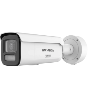 [Dual Light + ColorVu 3.0 + HikAI] Bala IP 4 Megapixel / Lente Mot. 2.8 a 12 mm / 60 mts IR + Luz Blanca / Exterior IP67 / WDR 130 dB / ACUSENSE 3.0 / Microfono Integrado / Metal / NEMA 4X / ACUSEARCH