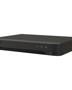 DVR 16 Canales TURBOHD + 16 Canales IP / 8 Megapixel (4K) / Audio Bidireccional / ACUSENSE / Audio Bidireccional / 1 Bahía de Disco Duro / Salida de Video en Full HD / H.265+
