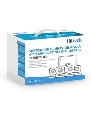 (MICRÓFONO Integrado) Kit TurboHD 1080p Lite / DVR 4 canales / Audio por Coaxitron / 4 Cámaras Bala de Policarbonato con Micrófono Integrado