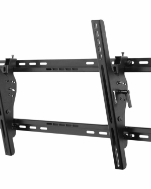 Montaje de pared Universal con inclinacion para Pantallas de 40″ a 75″ / Inclinación +15° a -5° / Capacidad Carga 79 kg / Sistema Hook-and-Hang Instalación Individual