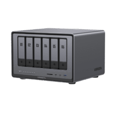 NAS UGREEN NASync DXP6800 Pro / Intel Core i5-1215U 10 Núcleos / 6 Bahías SATA + 2 M.2 NVMe / 2 Puertos Thunderbolt 4 / 2 Puertos 10GbE / 8K HDMI / PCIe 4.0 x4 / DDR5 Hasta 64GB / Compatibilidad Multiplataforma