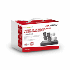 [Dual Light] Kit TurboHD 3K (5 Megapixel Real) / DVR 4 Canales / 4 Cámaras bala Dual Light / Audio bidireccional / Accesorios de Interconexión / Fuente de Poder