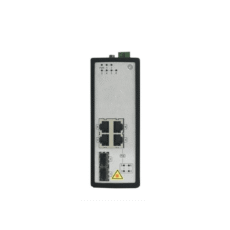 Switch Industrial No Gestionado PoE Gigabit / 4 Puertos RJ45 + 2 Puertos SFP Fibra / 120W PoE Budget / 30W por Puerto / -40°C a 75°C / Metal IP30 / Dual Power Input